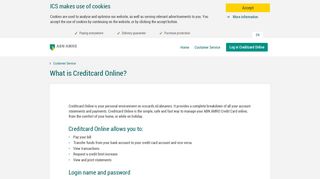 
                            3. What is Creditcard Online? - International Card Services - Abn Amro Credit Card Online Portal