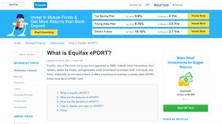 
                            7. What is Equifax ePORT? - Features,Benefits & How to register ... - Equifax Eport Portal