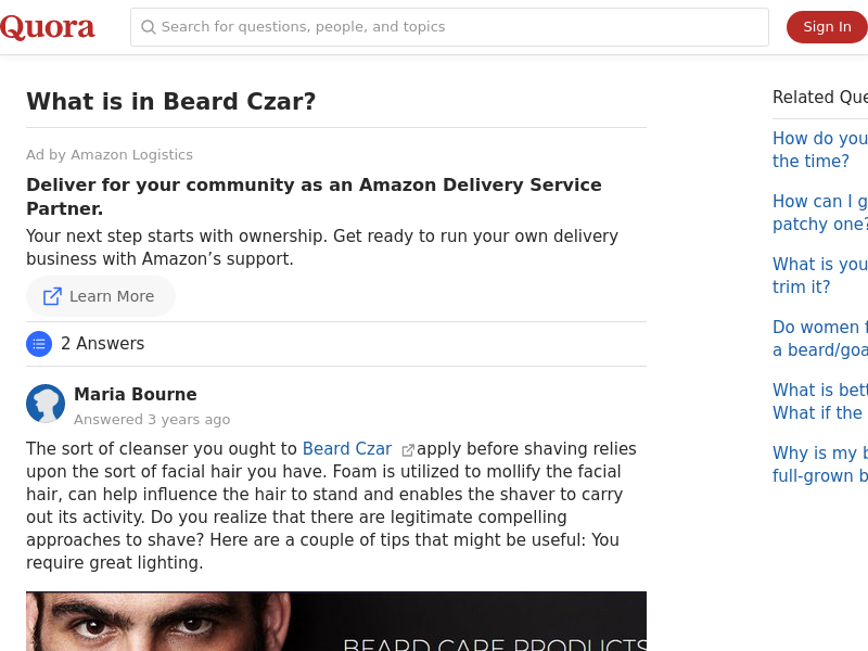 
                            7. What is in Beard Czar? - Quora