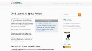 What is Leased Ad Space? - My Affiliate Resources - Leased Ad Space Portal