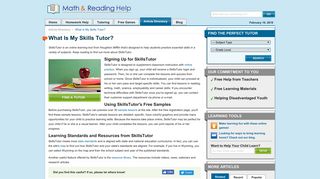 What is My Skills Tutor? - Math and Reading Help
