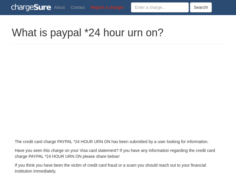 
                            4. What is paypal *24 hour urn on? | chargeSure.com