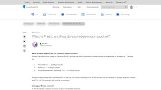 
                            2. What is Presto and how do you redeem your voucher ... - Presto Sign Up Telstra