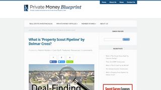 
                            4. What is 'Property Scout Pipeline' by Dolmar Cross? | Private ... - Property Scout Pipeline Portal