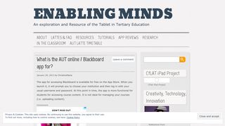 
                            7. What is the AUT online / Blackboard app for? | Enabling Minds - Autonline Portal