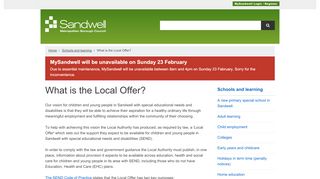 
                            6. What is the Local Offer? | Sandwell Council - Sandwell Virtual College Portal