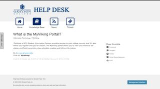What is the MyViking Portal? - Grayson College - Grayson County College Portal