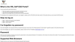 
                            2. What is the VRL SAP ESS Portal? - Logon - Vrl Sap Portal Login