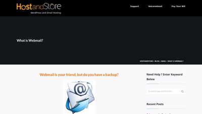 What is Webmail?  HostandStore