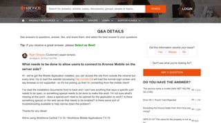 What needs to be done to allow users to connect to Kronos ... - Kronos Portal Myer