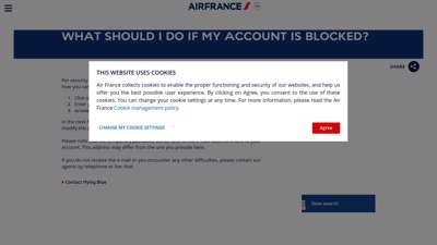 What should I do if my account is blocked? - FAQ - Air France