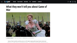 
What they won't tell you about Game of War - Looper
