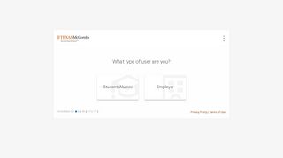 
                            4. What type of user are you? - Symplicity - Recruit Mccombs Student Login
