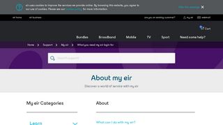 
                            3. What you need my eir login for - My Eir Mobile Portal