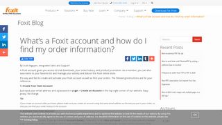
                            5. What's a Foxit account and how do I find my order information ... - Foxit Id Sign Up