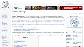 
                            4. Wheelock College - Wikipedia - Wheelock College Portal