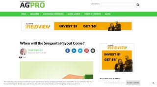 
                            7. When will the Syngenta Payout Come? | Ag Professional - Syngenta Lawsuit Sign Up