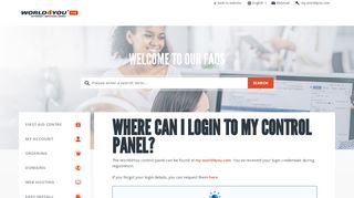 
                            2. Where can I login to my Control Panel? - World4You - World4you Portal