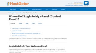 
                            2. Where Do I Login to My cPanel (Control Panel)? | HostGator ... - Www Hostgator Com Portal Page