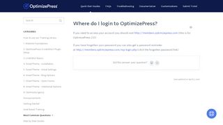 
                            1. Where do I login to OptimizePress? - OptimizePress 2.0 ... - Optimizepress 2 Portal