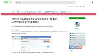 
Where to Locate the Latest Sage Product Downloads and ...  
