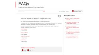 
                            5. Who can register for a Toyota Owners account? - Toyota Canada Portal