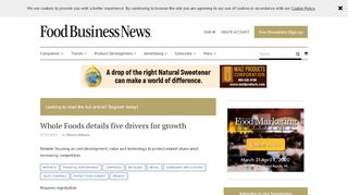 
                            6. Whole Foods details five drivers for growth | Food Business ... - Success Factors Whole Foods Market Portal