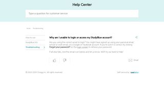 
                            3. Why am I unable to login or access my StudyBlue account? - Studyblue Portal Password