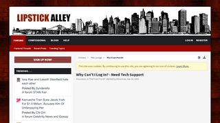 
                            6. Why Can't I Log In? - Need Tech Support | Lipstick Alley - Lipstick Alley Portal