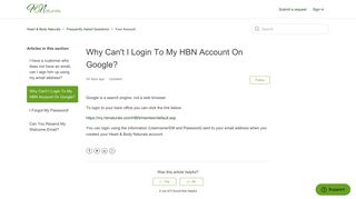 
Why Can't I Login To My HBN Account On Google? – Heart ...
