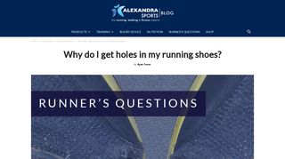 
                            2. Why do I get holes in my running shoes? | Alexandra Sports - Getholes Com Sign Up