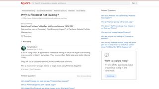 
                            8. Why is Pinterest not loading? - Quora - Pinterest Login Page Not Working