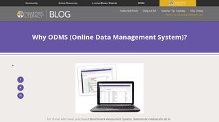 
                            4. Why ODMS (Online Data Management System)? - Fountas ... - Fountas And Pinnell Data Management Portal