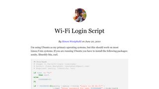 
Wi-Fi Login Script - Simon Westphahl

