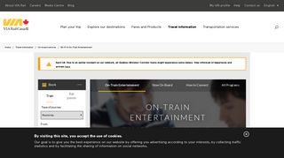 
                            6. Wi-Fi & On-Train Entertainment | VIA Rail - VIA Rail Canada - Login Via Rail