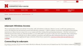 
                            8. WiFi | Information Technology Services | Nebraska - Lincoln - Eduroam Sign In