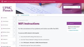 
WiFi Instructions | Preparing for a Hospital Stay | Preparing for ...
