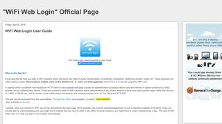 
"WiFi Web Login" Official Page  

