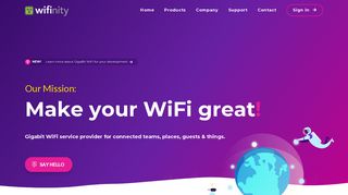 
                            2. Wifinity: Best Wireless Internet Provider - Gigabit WiFi - Wifinity Portal Screen