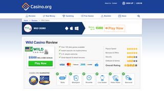 
                            6. Wild Casino online review 2020. Earn up to $5,000 in through ... - Wild Casino Portal