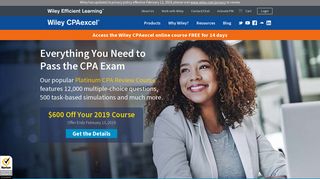 
                            1. Wiley CPAexcel – CPA Review Course and Study Material - Wiley Efficient Learning Cpa Portal
