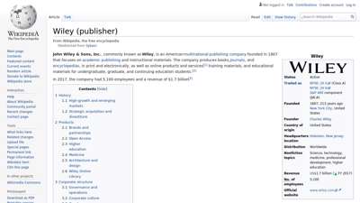 
                            9. Wiley (publisher) - Wikipedia