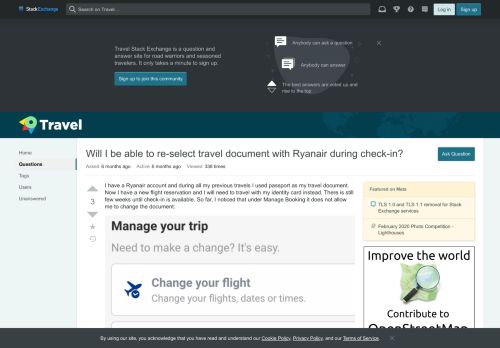 
                            9. Will I be able to re-select travel document with Ryanair during ... - Myryanair Portal