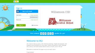 
Williamson CSD - IXL

