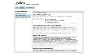 
                            2. Wimahl Family Clinic - Publicforms - Updox - Wimahl Family Clinic Patient Portal
