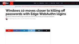 
                            5. Windows 10 moves closer to killing off passwords with Edge ... - Use Fingerprint To Portal To Websites Windows 10