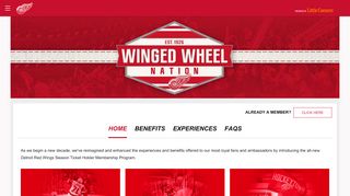 Winged Wheel Nation | Detroit Red Wings - NHL.com - Detroit Red Wings Season Ticket Holder Portal