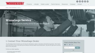 
                            5. Winnebago Service - Winnebago Dealer Portal