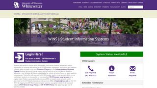 
                            3. WINS - Student Administration System | University of ... - UW-Whitewater - Uww Student Portal