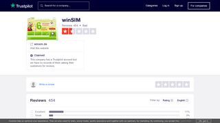
                            5. winSIM Reviews | Read Customer Service Reviews of winsim.de - Winsim Portal